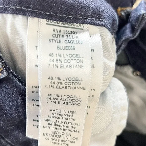 Good American Good Legs Dark Wash Jeans Size 25 - Picture 5 of 6